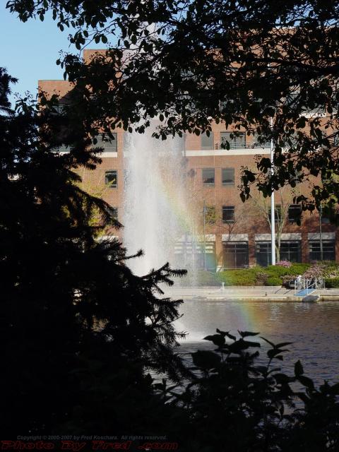 Fountain and Rainbow, Lechmere Canal, Cambridgeside